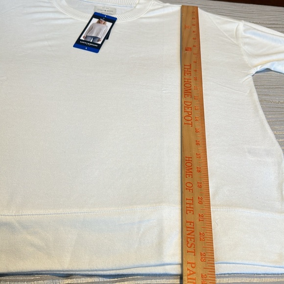 Lucky Brand Women’s Crewneck Pullover Soft Knit Sweater marshmallow NWT - Picture 5 of 12